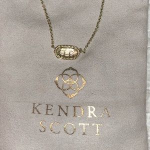 Kendra Scott Elisa Pendant Necklace Clear Crystal